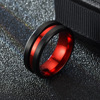 Fashionable high-end red black ring, 2020, European style