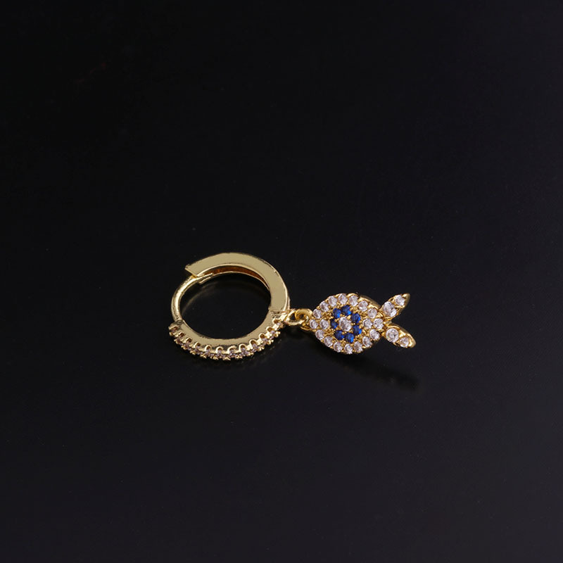 fashion inlaid zircon earrings