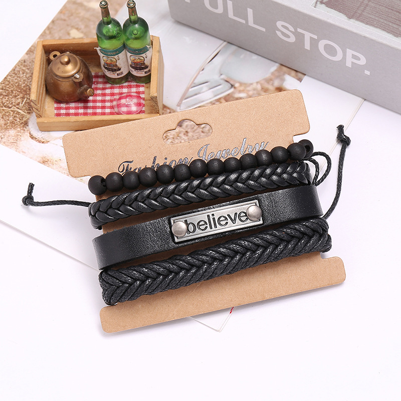 hand-woven vintage cowhide bracelet