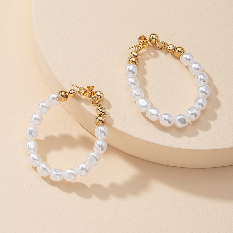 Fashion 1 Pair Of Pearl Hoop Earrings Hot Selling Wholesale display picture 1