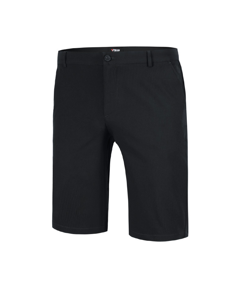 Quần short golf nam PGM vải co giãn cao thoáng khí — Quần short nam màu trơn KUZ077 màu đen, Quần short nam màu trơn KUZ077 màu xanh nước ngoài chi tiết 6