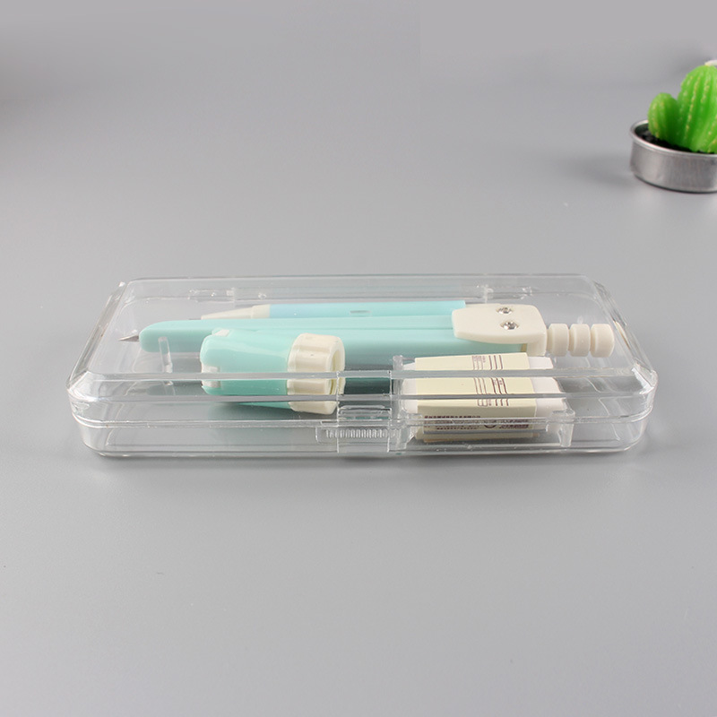 Fresh automatic set, transparent plastic Japanese eraser
