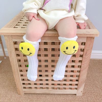 Mesh Cotton children Socks Spring the republic of korea originality lovely Cartoon Baby Socks Big Doll Piles of socks Medium hose