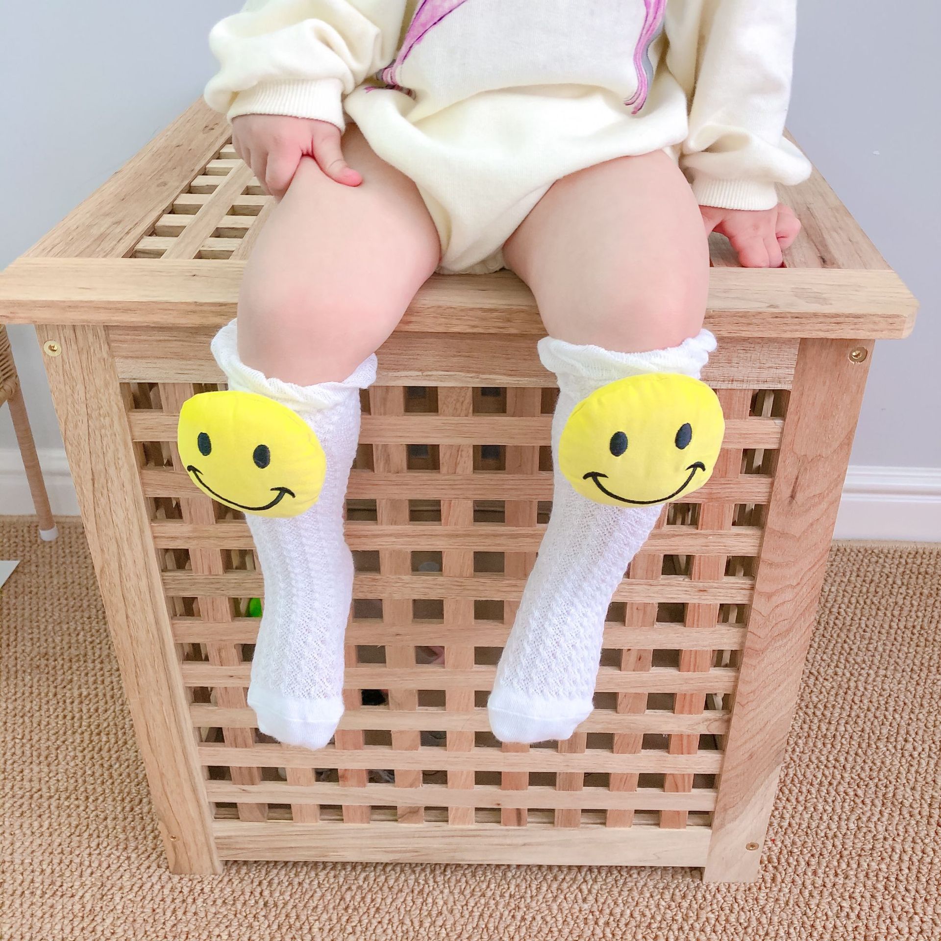 Mesh Cotton children Socks Spring the republic of korea originality lovely Cartoon Baby Socks Big Doll Piles of socks Medium hose