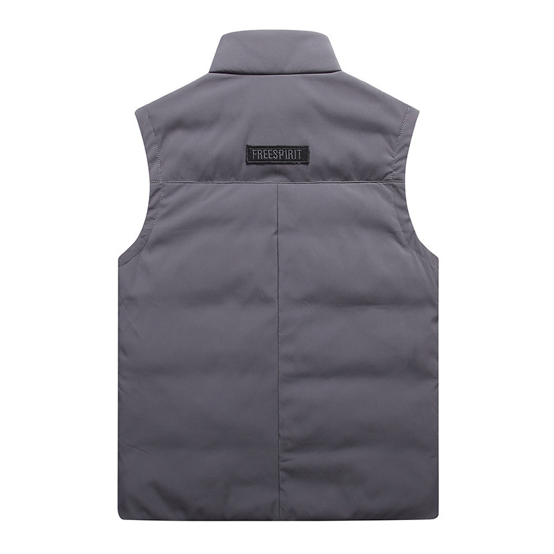 Cross-border al por mayor otoño nueva moda de los hombres de algodón soporte collar Chaleco de los hombres de moda multi-bolsa Chaleco de una sola pieza de entrega