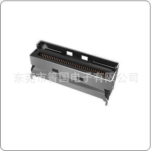 Amphenol MCIO 74Pin 立式连接器(Mini Cool Edge) G42V12312HR阿里巴巴