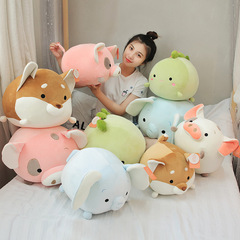 Cartoon animal pillow, animation peripheral two-dimensional doll dumpling series sleeping companion wholesale