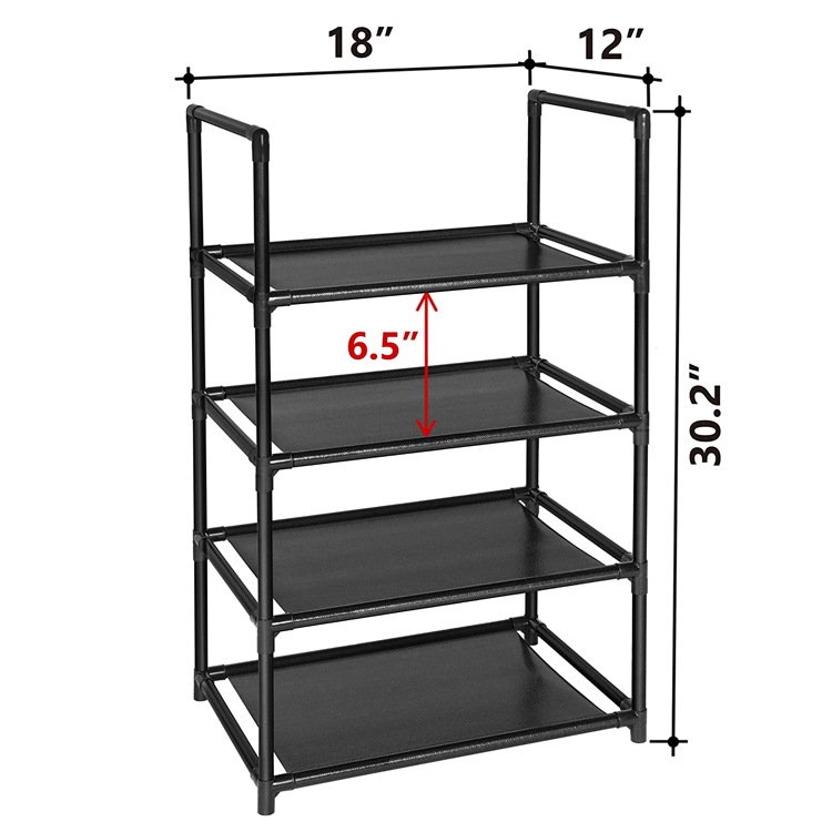 跨境电商四层简易家居经济实惠型DIY组装收纳鞋架无纺布厂家直销