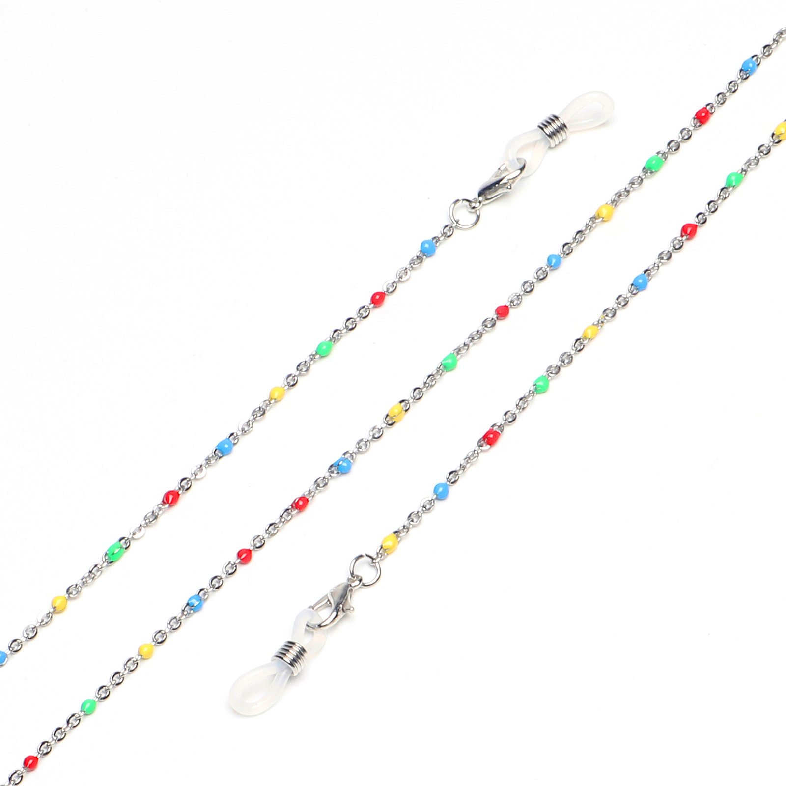 10g Weight Stainless Steel Material Silver Color Steel Color Stainless Steel Drip Oil Handmade Chain Sunglasses Chain Color Retention Non-slip Glasses Chain Wholesale Nihaojewelry 1