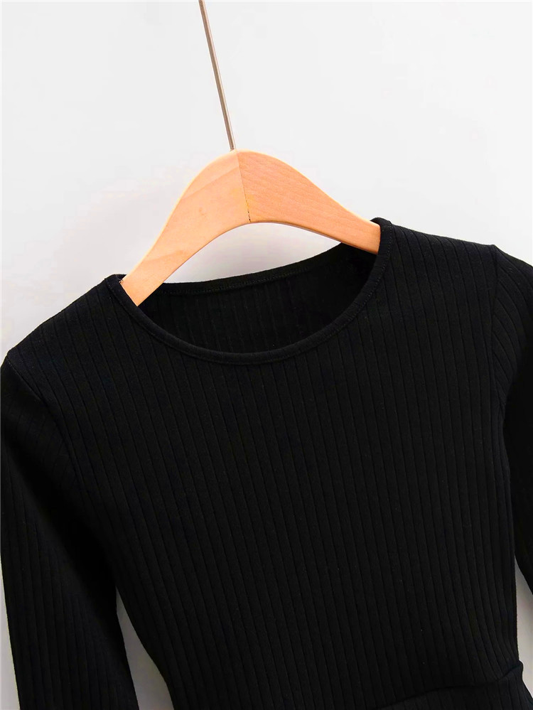 long-sleeved slim knit bottoming shirt  NSLD16413