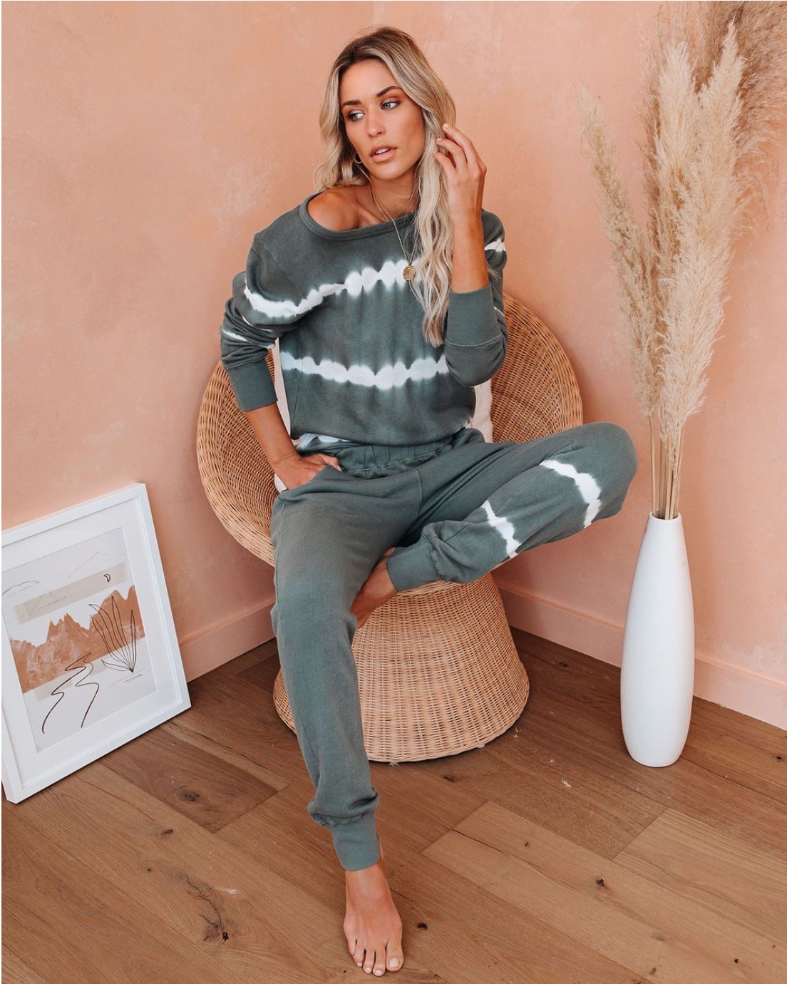 Spring and summer 2020 new European and American foreign trade new home wear casual wear two piece women's long sleeve trousers home set