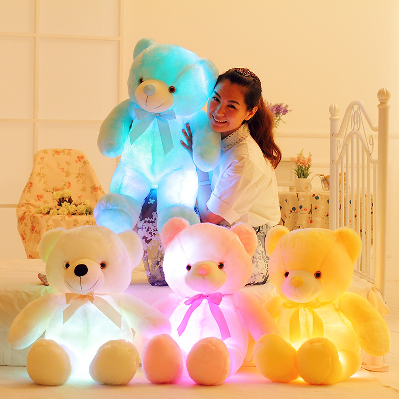 Candy Color Luminous Bear Hug Bear Plush...