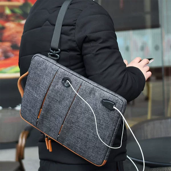 BSCI factory ipad9 tablet storage bag lightweight laptop bag USB charging liner bag protective case