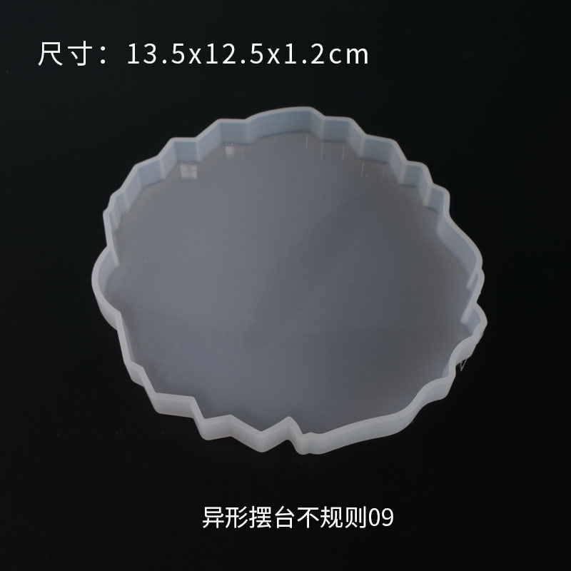 Yu Meiren DIY Crystal epoxi molde especial en forma de onda irregular posavasos decoración de la tabla molde decorativo de silicona molde