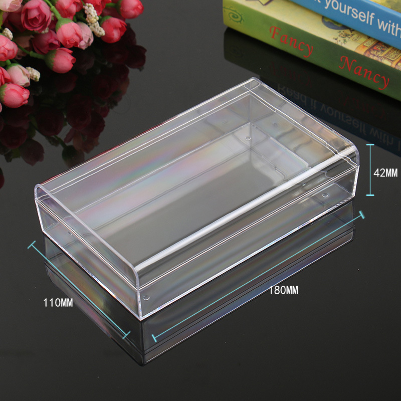 塑料盒食品包装盒长方形大盒文具钢笔PS料硬透明盒手机水晶收纳盒