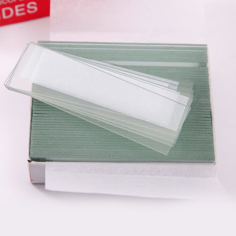 Marca de lona 7101 portaobjetos de vidrio microscopio biológico portaobjetos de vidrio brillante 50 piezas portaobjetos de vidrio en blanco
