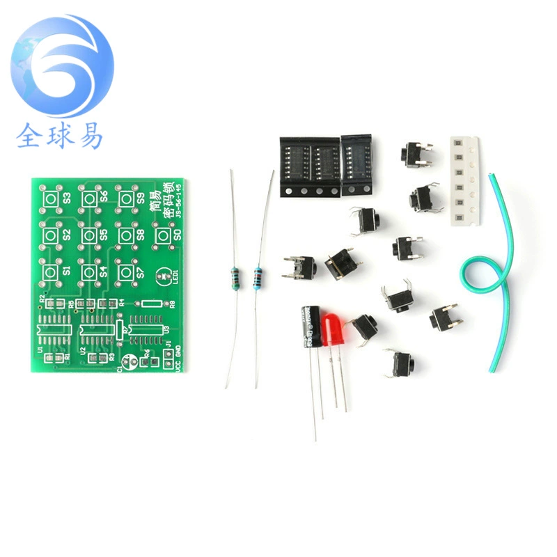 Многоцелевой простой электронный комплект блокировки паролем забавные электронные запасные части DIY кнопка блокировки паролем электронное производство