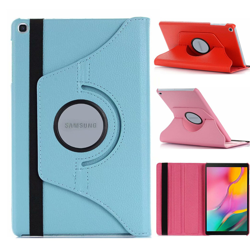 For Samsung Tab A 10.1 T510 rotating protective cover T720 litchi pattern P610 leather cover s5