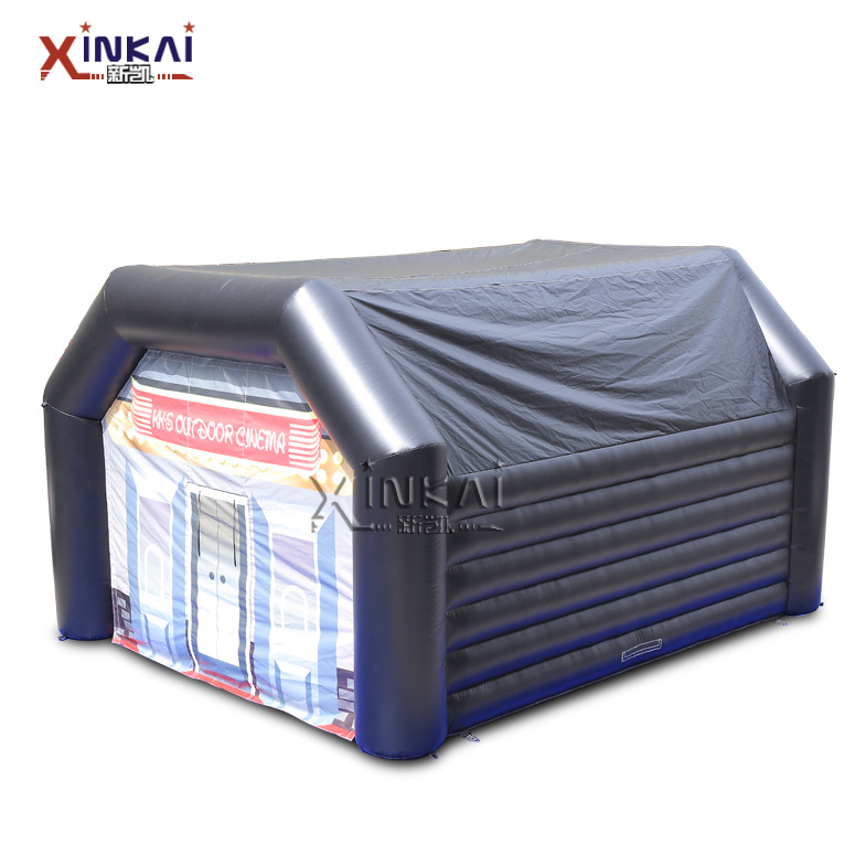 工厂广告促销充气帐篷 充气方形电影院帐篷 灯光展会大帐篷