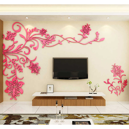 TV background wall living room acrylic s...