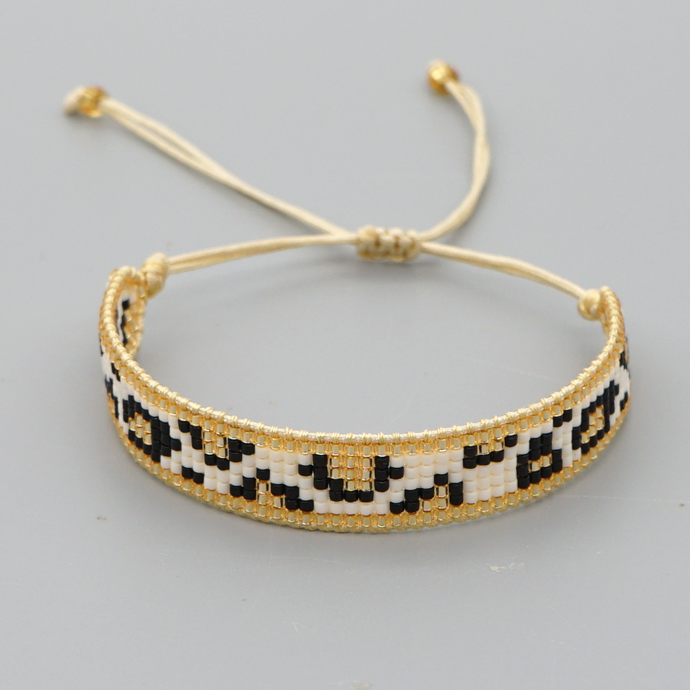 Simple Retro Ethnic Style Multicolor Leopard Pattern Wide Bracelet display picture 13