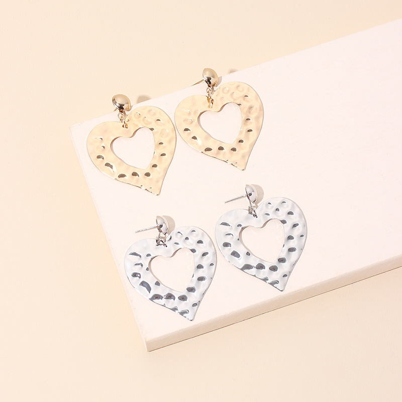 9g Weight Earrings Classification Wedding, Travel, Birthday, Festival Occasion Women'S Gender Gold, Silver Color Simple Love Star Retro Earrings Wholesale Nihaojewerly 10