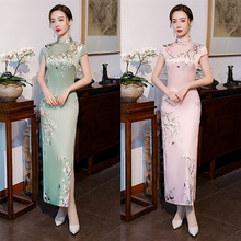 日常改良年輕款少女旗袍2020新款復古中國風新式旗袍連衣裙長款女