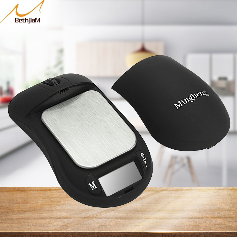 创意迷你鼠标珠宝钻石秤小型数字电子克秤 口袋天平称厨房烘焙称