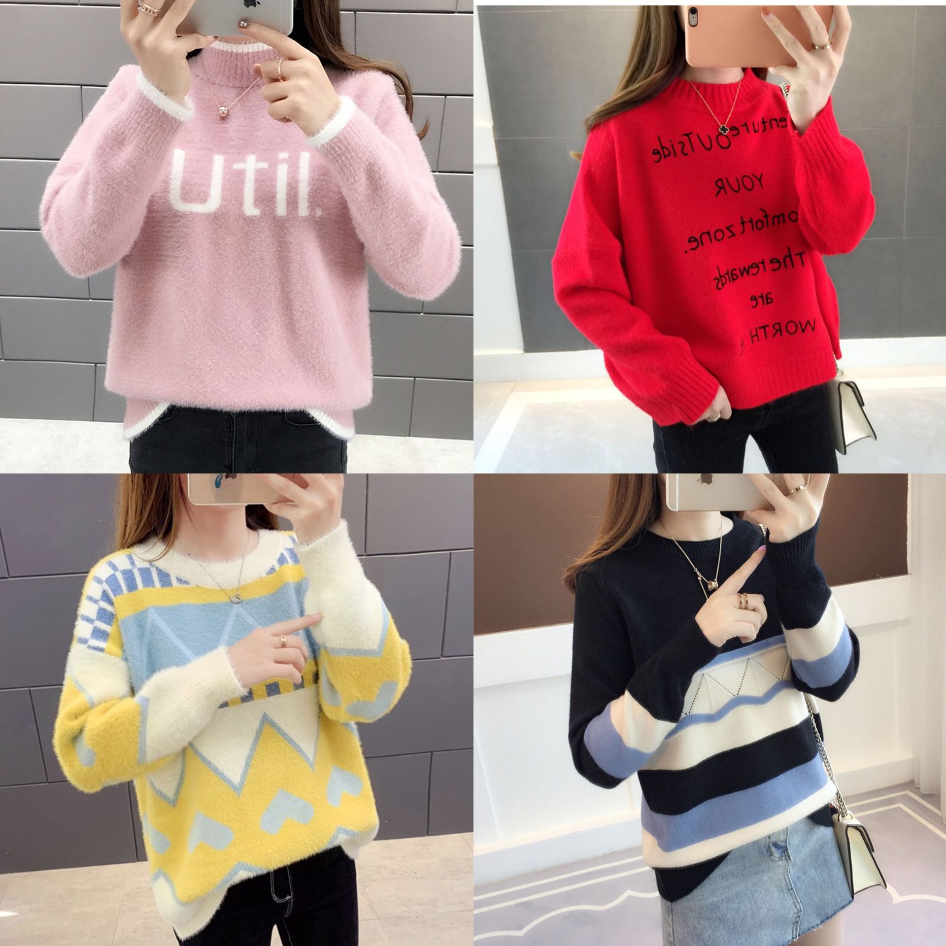 Stock Foreign trade Autumn and winter new pattern Women's wear sweater Miscellaneous Poop Easy Large mm sweater Stall clothing Best Sellers