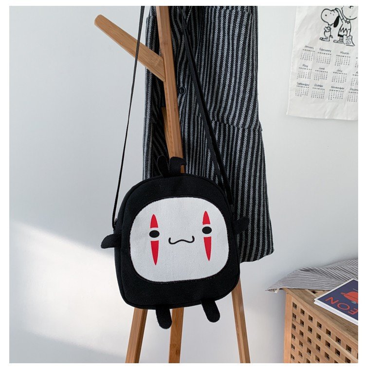 162g Weight Canvas Lining Material Zipper Closure Type Single Shoulder Strap Strap Type Crossbody Bag Bags Type Casual, Shopping Occasion Canvas Material Cartoon Pattern All Seasons Season Women's Gender Cute Style Medium Size Women's Medium Canvas Cartoon Cute Zipper Crossbody Bag 16