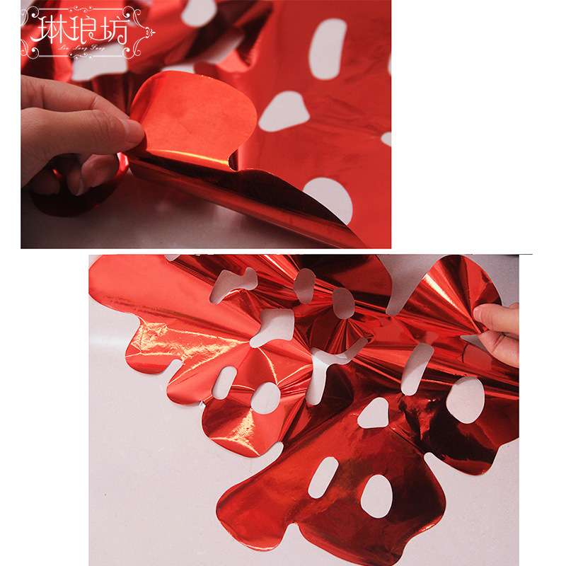 Carta brillante decoración de la habitación de la boda Xi pegatinas de caracteres doble Xi personaje pegatinas electrostáticas papel ventana flor suministros de la boda