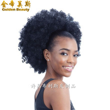 非洲爆炸头afro bun chignon大发包发髻高温丝假发头套hair puff