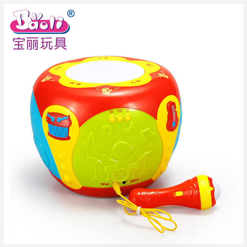 Polaroid /Baoli Pat drum baby children Early childhood music Special education Baby Toys 0-1 Joy Hand drum beat
