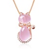 Fuchsia cute necklace, brand pendant