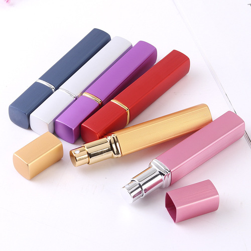 Square scented oil refill bottle, portable lipstick tube scented oil bottle, scented oil tube travel glass empty bottle, 12ml