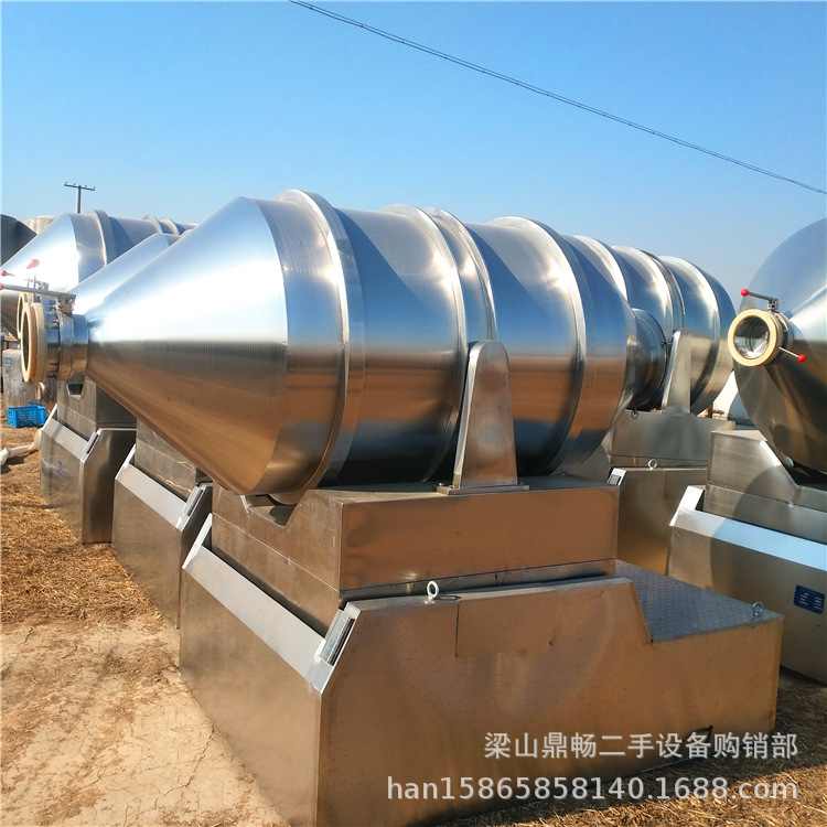 供应二手v型混合机 双螺旋混合机  二手1000v型强制搅拌混合机