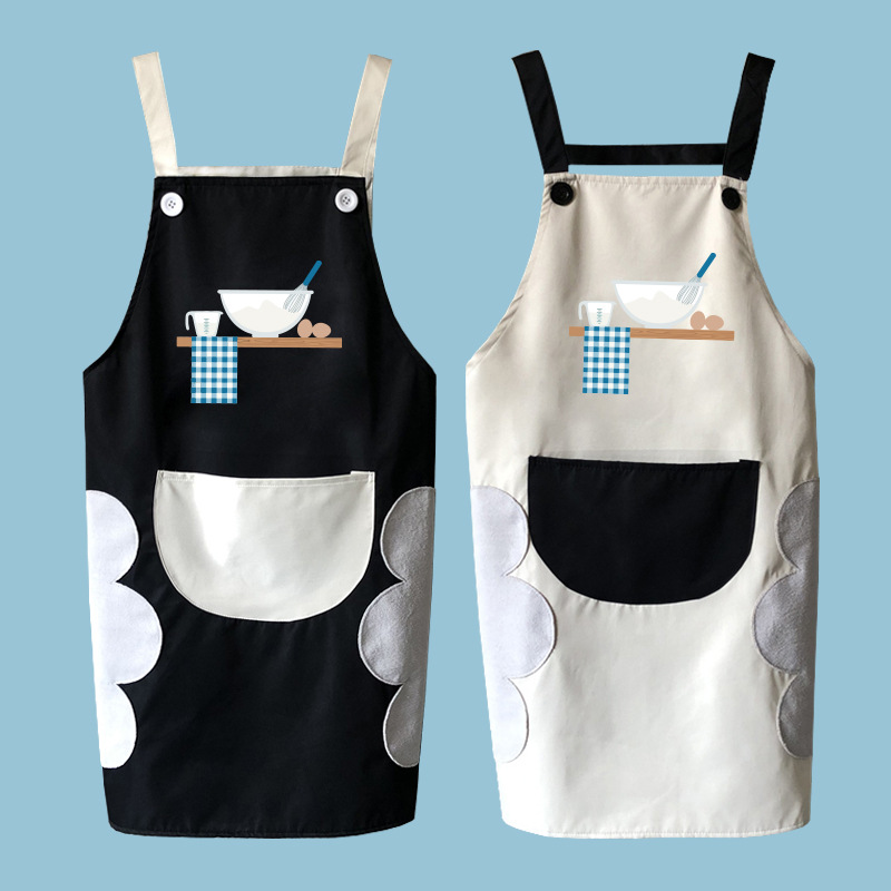 Estilo coreano moda delantal ropa de trabajo las mujeres lindo cocina borrable mano sobretodo impermeable cintura casa