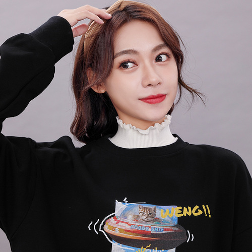 Korean autumn and winter hollow lace fake collar shirt fake collar versatile black and white decorative sweater collar