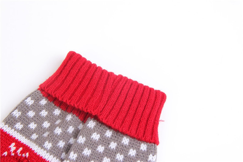 Christmas Reindeer Maple Leaf Snowflake Holiday Pet Clothes Turtleneck Knitted Sweater Dog Cat Clothing Winter Coat_voghion.com