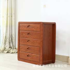 古典中式储物柜五斗柜红橡家用卧室酒店实木厂家直销支持一件代发