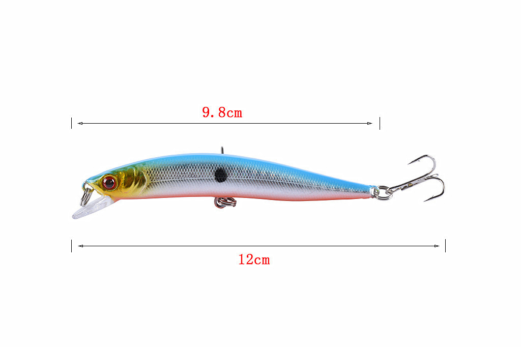 2 Pcs Minnow Fishing Lures Hard Plaice Baits Bass Trout Saltwater Sea Fishing Lure