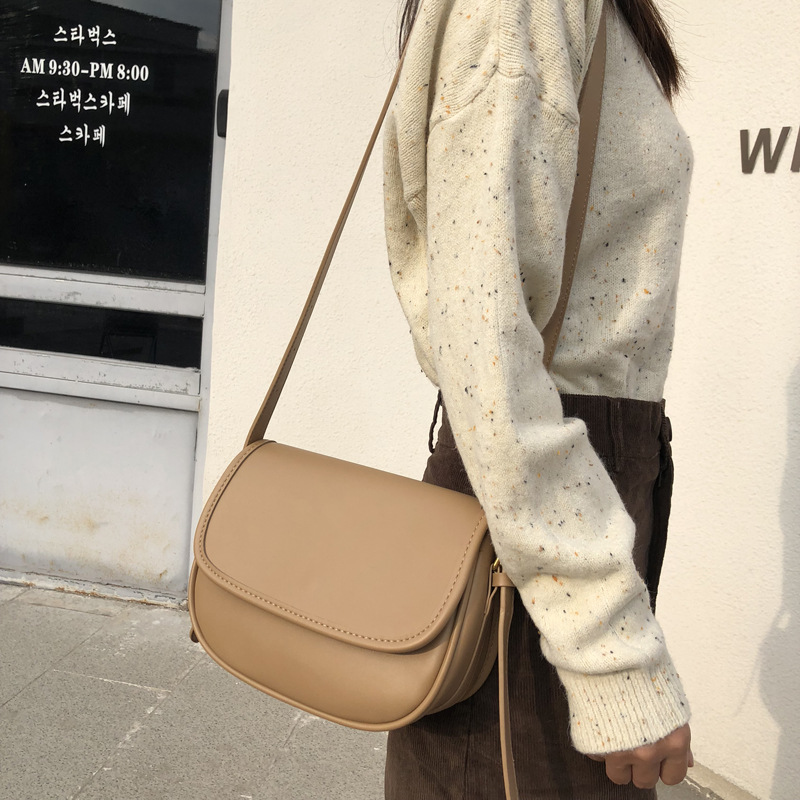 包包女2020新款潮韩版时尚复古马鞍包简约百搭腋下包单肩斜挎包女|ru