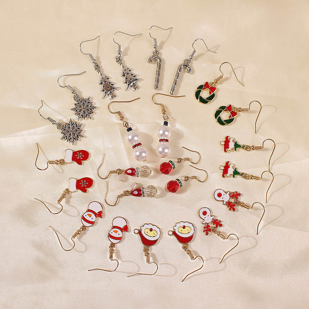 Christmas New  Bell Snowman Hat  Fun  Fashion Alloy Earrings display picture 16