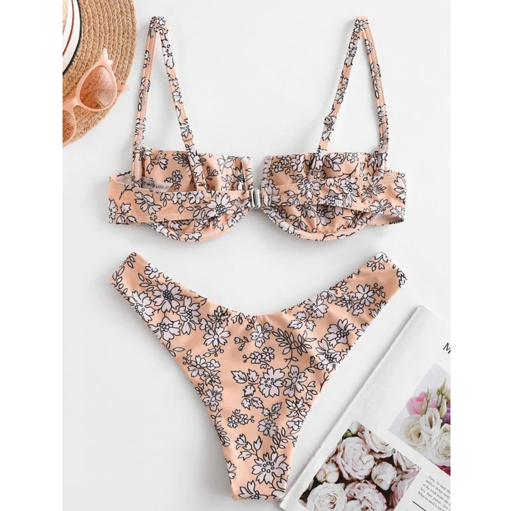 traje de baño de bikini dividido estampado sexy para niñas NSHL2213