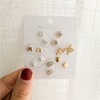 Accessory, silver needle, fashionable earrings, universal set, suitable for import, silver 925 sample