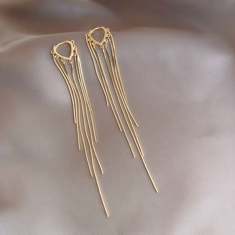 Boucles D&#39;oreilles Longues Pompon display picture 2