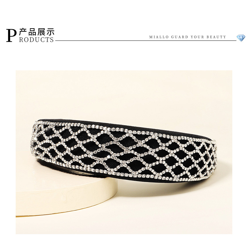 Rhinestone Sponge Wide Edge Headband display picture 4