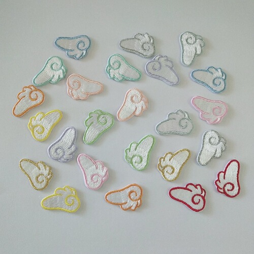 Nayang small wings computer embroidered cloth patch bag DIY decoration clothing luggage accessories applique self-adhesive
