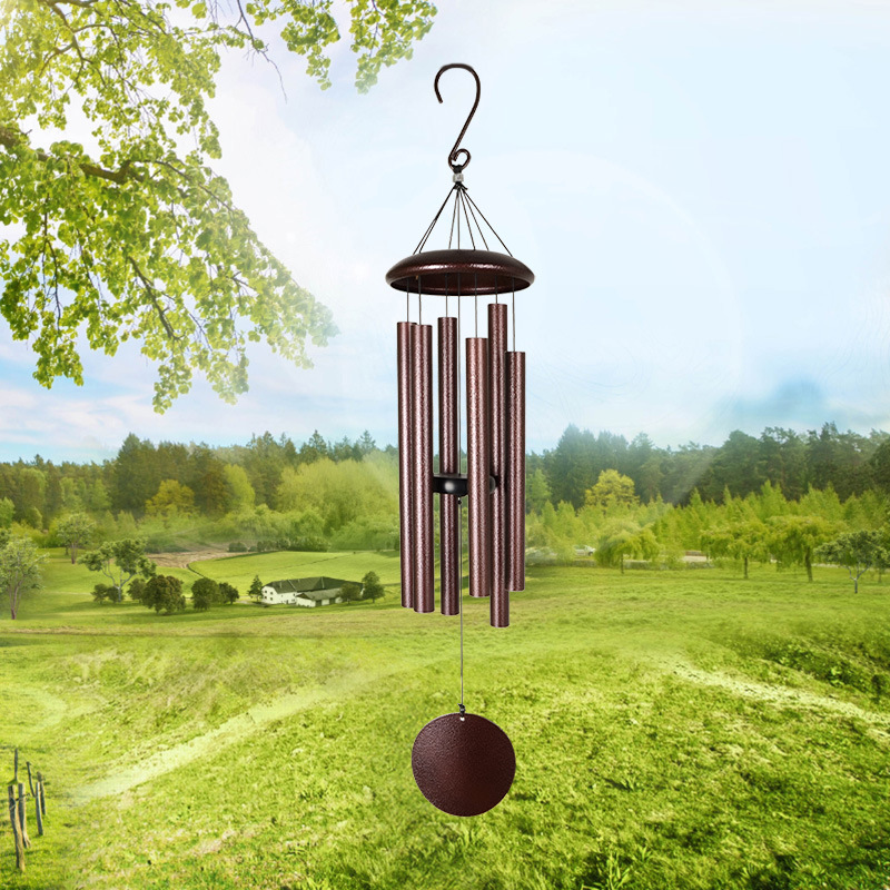European And American36-inch Retro Outdoor Garden Pavilion Balcony Metal Aluminum Tube Music Wind Chime Hanging Decoration Home Decoration