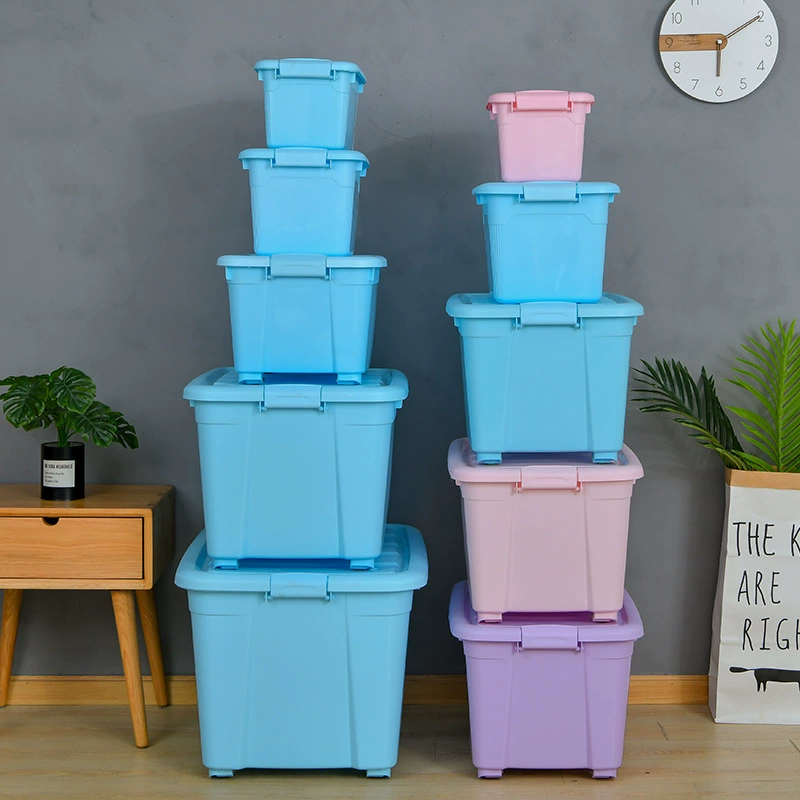 Креативный красочный пластиковый ящик для хранения домашняя кровать нижняя часть книги Одежда Одеяло ящик для хранения игрушек ящик для хранения со шкивом